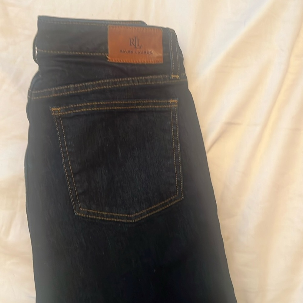 Ralph Lauren Women's Straight Leg Dark Blue Jeans